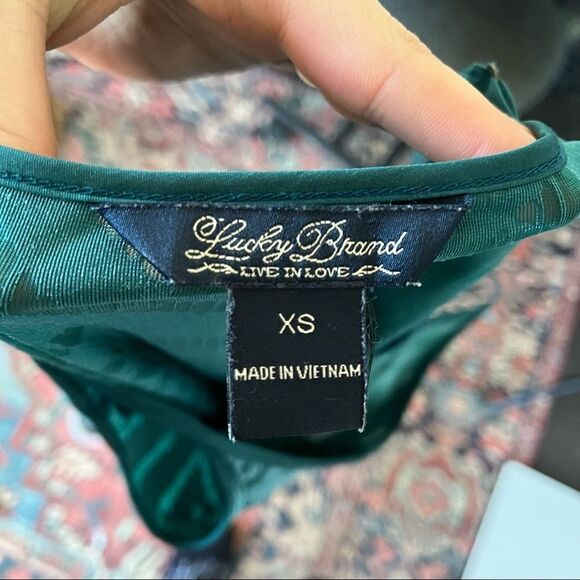 Lucky Brand Velvet Tank Jewel Tone XS - Picture 2 of 8